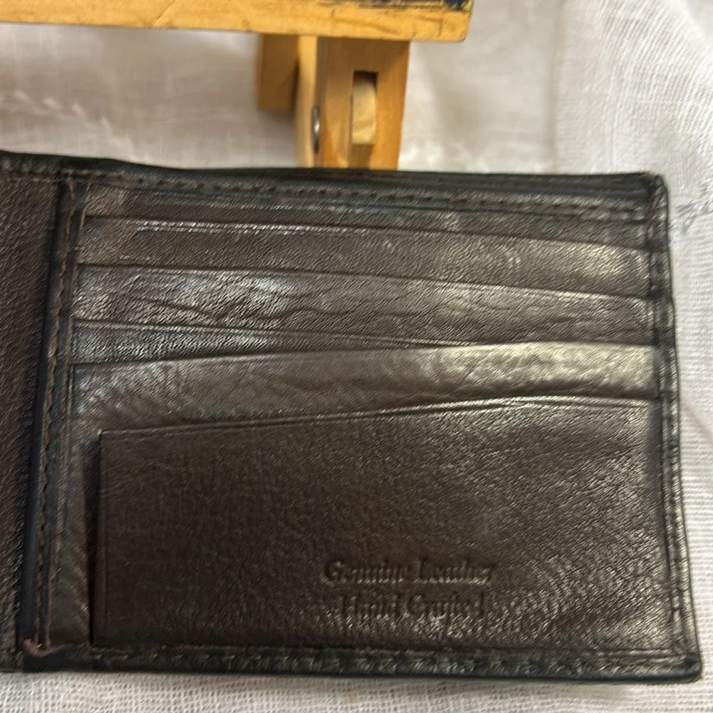 Hand crafted soft glove leather bifold wallet
